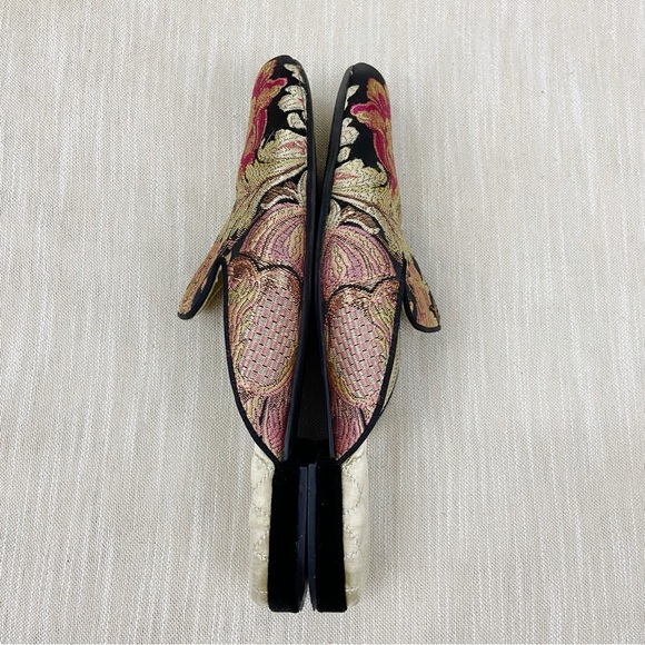 Birdies The Phoebe Floral Jacquard Mule Shoes - Picture 5 of 7